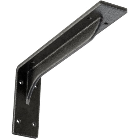 Ekena Millwork 2"W x 12"D x 5 1/4"H Embrey Steel Bracket, Antiqued Pewter