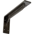 thumbnail image 1 of Ekena Millwork 2"W x 12"D x 5 1/4"H Embrey Steel Bracket, Antiqued Warm Silver, 1 of 11