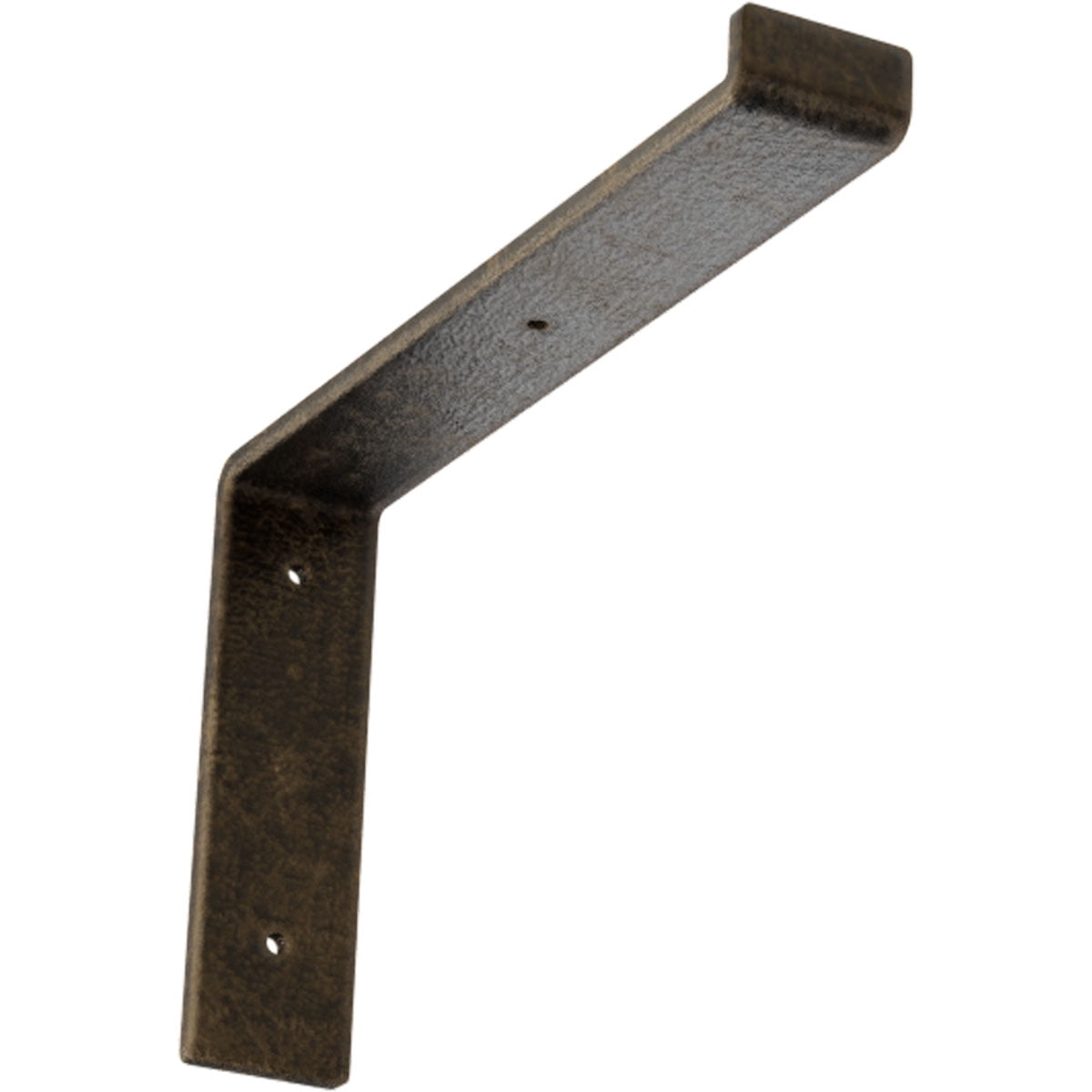 Ekena Millwork 2"W x 12"D x 7 3/4"H Steel Truss Shelf Bracket, Antiqued Pale Gold