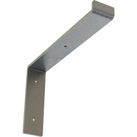 Ekena Millwork 2"W x 12"D x 7 3/4"H Steel Truss Shelf Bracket, Hammered Silver