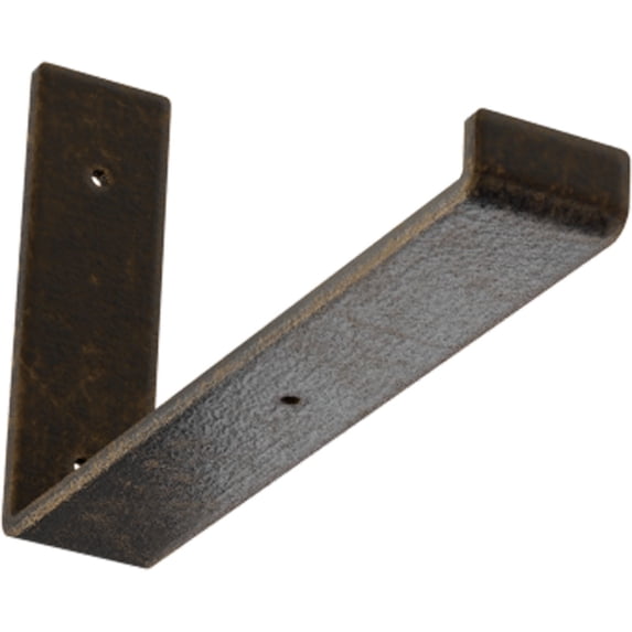 Ekena Millwork 2"W x 12"D x 7"H Steel Hanging Shelf Bracket, Antiqued Brass
