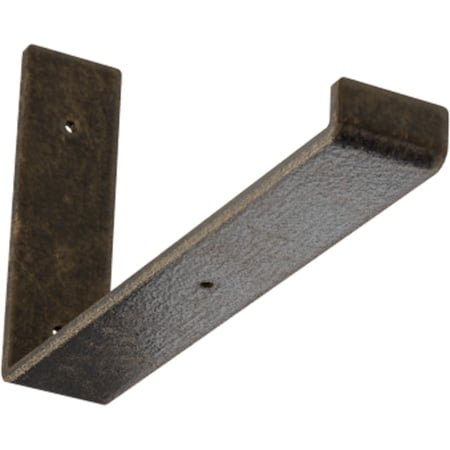 Ekena Millwork 2"W x 12"D x 7"H Steel Hanging Shelf Bracket, Antiqued Pale Gold