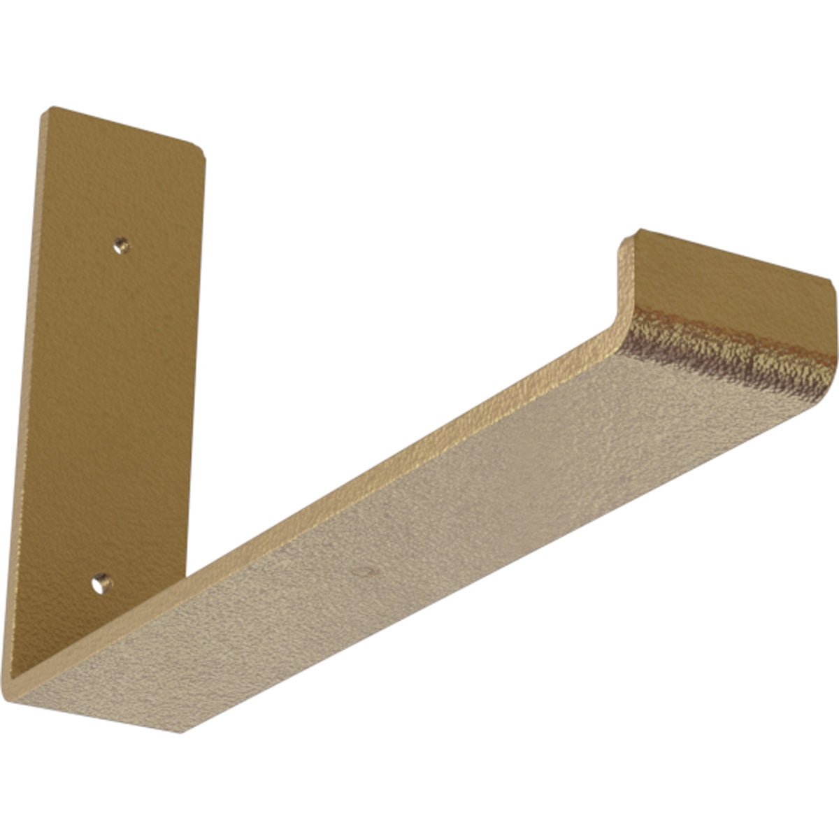 Hammered Gold Steel 2"W x 12"D x 7"H Hanging Shelf Bracket