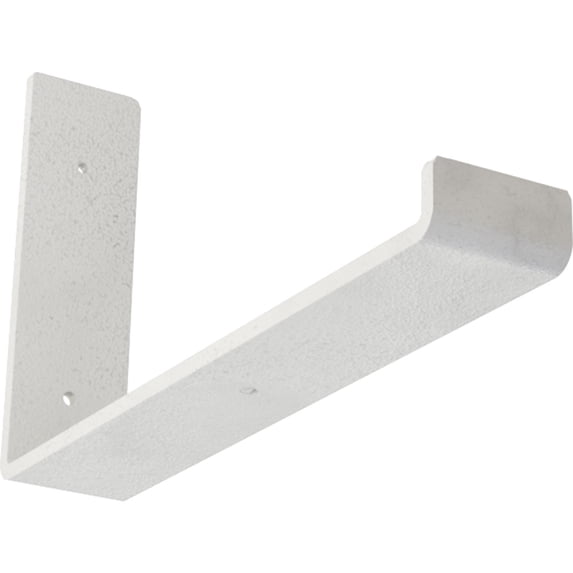 Ekena Millwork 2"W x 12"D x 7"H Steel Hanging Shelf Bracket, Hammered White