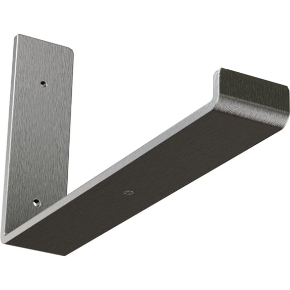 Ekena Millwork 2"W x 12"D x 7"H Steel Hanging Shelf Bracket, Stainless Steel