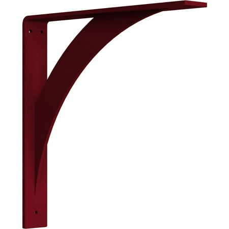 Ekena Millwork 2"W x 14"D x 14"H Legacy Steel Bracket, Hammered Bright Red
