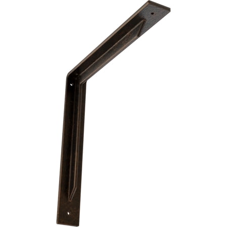 Ekena Millwork 2"W x 14"D x 14"H Stockport Steel Bracket, Antiqued Bronze