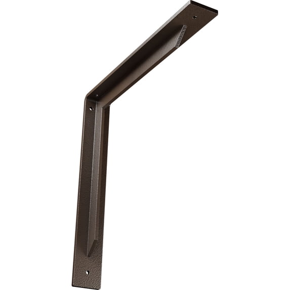 Ekena Millwork 2"W x 14"D x 14"H Stockport Steel Bracket, Hammered Brown