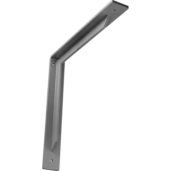 Ekena Millwork 2"W x 14"D x 14"H Stockport Steel Bracket, Hammered Gray