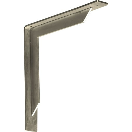 Ekena Millwork 2"W x 14"D x 14"H Stockport Steel Bracket, Stainless Steel