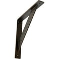 thumbnail image 1 of Ekena Millwork 2"W x 14"D x 14"H Traditional Steel Bracket, Antiqued Bronze, 1 of 13