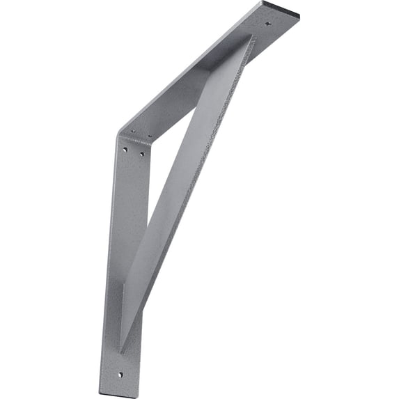 Ekena Millwork 2"W x 14"D x 14"H Traditional Steel Bracket, Hammered Light Blue