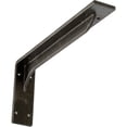 thumbnail image 1 of Ekena Millwork 2"W x 14"D x 5 1/4"H Embrey Steel Bracket, Antiqued Warm Silver, 1 of 11