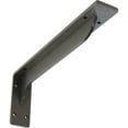 thumbnail image 1 of Ekena Millwork 2"W x 14"D x 5 1/4"H Embrey Steel Bracket, Hammered Gray, 1 of 12