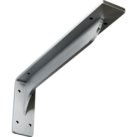 Ekena Millwork 2"W x 14"D x 5 1/4"H Embrey Steel Bracket, Unfinished