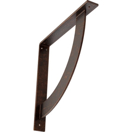 Ekena Millwork 2"W x 16"D x 16"H Bulwark Steel Bracket, Antiqued Copper