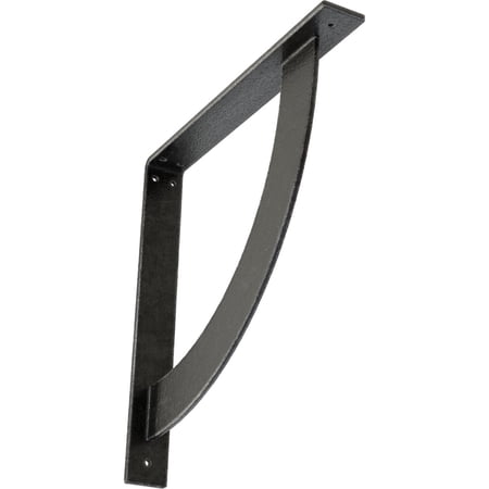 Ekena Millwork 2"W x 16"D x 16"H Bulwark Steel Bracket, Antiqued Pewter