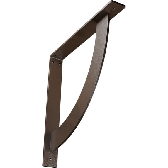 Ekena Millwork 2"W x 16"D x 16"H Bulwark Steel Bracket, Hammered Brown