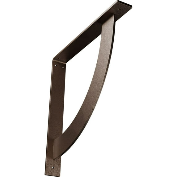Ekena Millwork 2"W x 16"D x 16"H Bulwark Steel Bracket, Hammered Dark Bronze