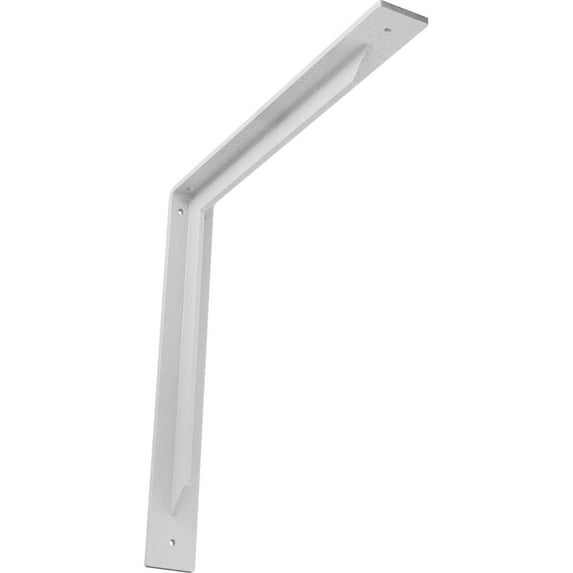 Ekena Millwork 2"W x 16"D x 16"H Stockport Steel Bracket, Hammered White