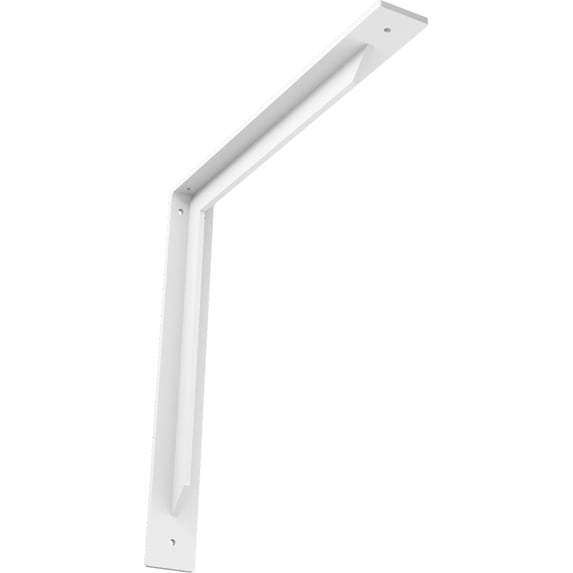 Ekena Millwork 2"W x 16"D x 16"H Stockport Steel Bracket, White Primer