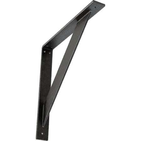Ekena Millwork 2"W x 16"D x 16"H Traditional Steel Bracket, Antiqued Pewter