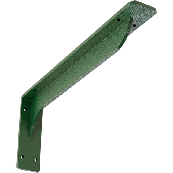 Ekena Millwork 2"W x 16"D x 6 1/2"H Embrey Steel Bracket, Hammered Deep Green