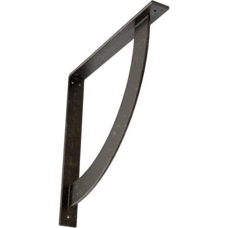 Ekena Millwork 2"W x 18"D x 18"H Bulwark Steel Bracket, Antiqued Warm Silver