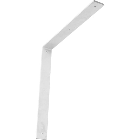Ekena Millwork 2"W x 18"D x 18"H Hamilton Steel Bracket, Hammered White