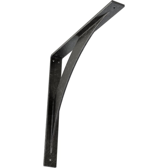 Ekena Millwork 2"W x 18"D x 18"H Legacy Steel Bracket, Antiqued Silver