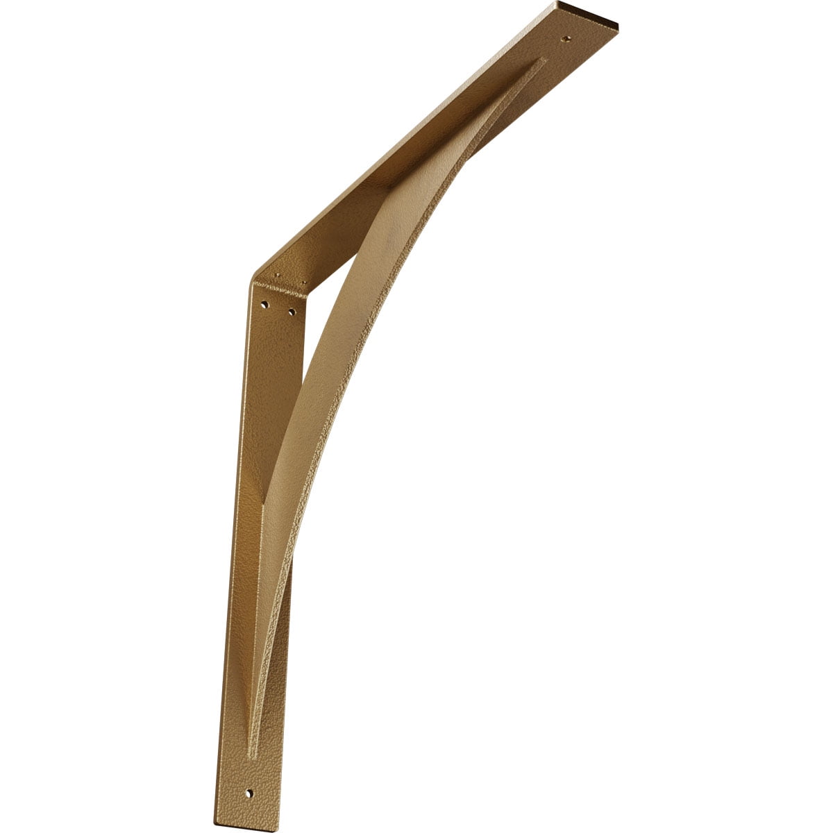 Legacy Hammered Gold 18" Industrial Steel Bracket for Shelves and Countertops