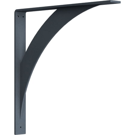 Ekena Millwork 2"W x 18"D x 18"H Legacy Steel Bracket, Hammered Gray