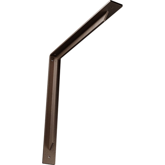 Ekena Millwork 2"W x 18"D x 18"H Stockport Steel Bracket, Hammered Dark Bronze