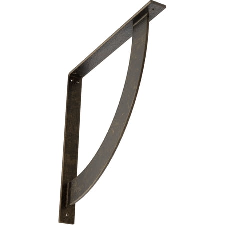 Ekena Millwork 2"W x 20"D x 20"H Bulwark Steel Bracket, Antiqued Pale Gold
