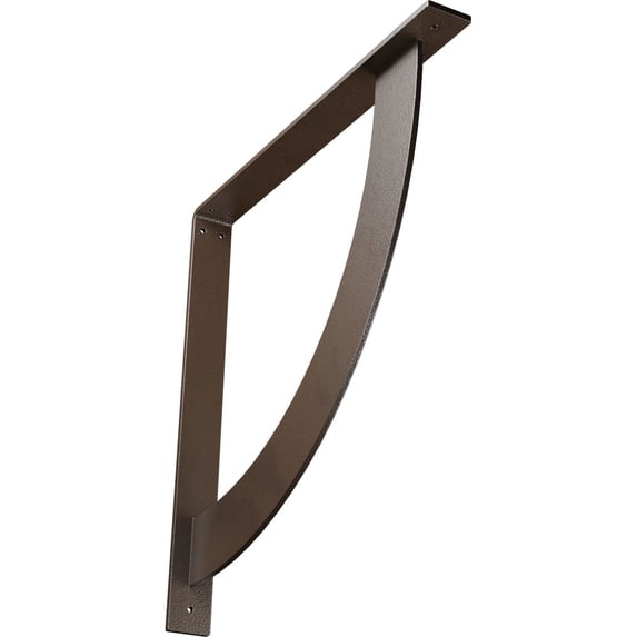 Ekena Millwork 2"W x 20"D x 20"H Bulwark Steel Bracket, Hammered Brown