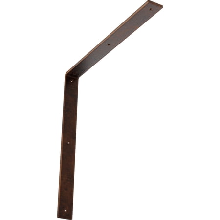 Ekena Millwork 2"W x 20"D x 20"H Hamilton Steel Bracket, Antiqued Copper