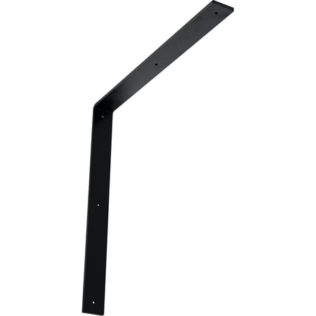 Ekena Millwork 2"W x 20"D x 20"H Hamilton Steel Bracket, Powder Coated Black