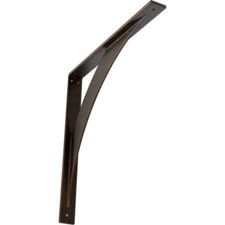 Ekena Millwork 2"W x 20"D x 20"H Legacy Steel Bracket, Antiqued Bronze