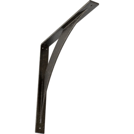 Ekena Millwork 2"W x 20"D x 20"H Legacy Steel Bracket, Antiqued Warm Silver