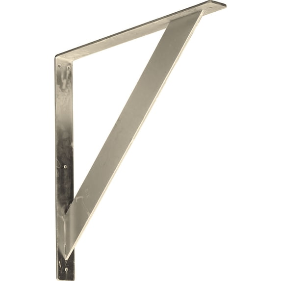 Ekena Millwork 2"W x 20"D x 20"H Traditional Bracket, Stainless Steel (2-Pack)