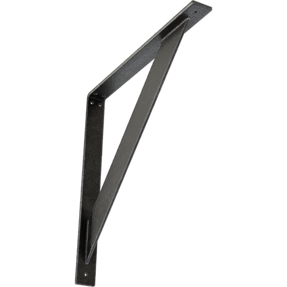 Ekena Millwork 2"W x 20"D x 20"H Traditional Steel Bracket, Antiqued Pewter
