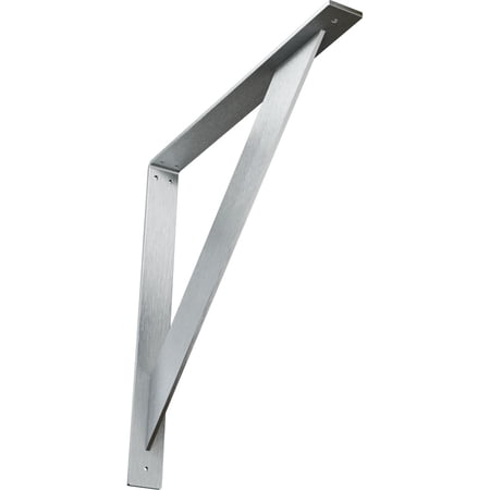 Ekena Millwork 2"W x 20"D x 20"H Traditional Steel Bracket, Unfinished