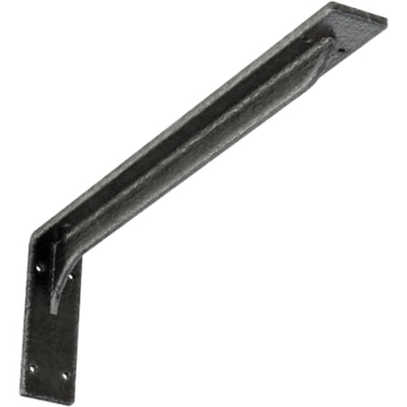 Ekena Millwork 2"W x 20"D x 6 1/2"H Embrey Steel Bracket, Antiqued Pewter