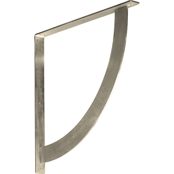 Ekena Millwork 2"W x 24"D x 24"H Bulwark Bracket, Stainless Steel (4-Pack)
