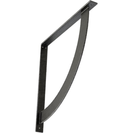 Ekena Millwork 2"W x 24"D x 24"H Bulwark Steel Bracket, Antiqued Pewter