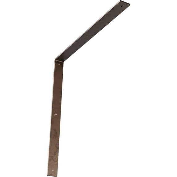 Ekena Millwork 2"W x 24"D x 24"H Hamilton Steel Bracket, Hammered Dark Bronze