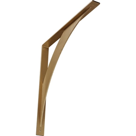 Ekena Millwork 2"W x 24"D x 24"H Legacy Steel Bracket, Hammered Gold