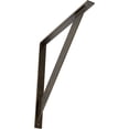 thumbnail image 1 of Ekena Millwork 2"W x 24"D x 24"H Traditional Steel Bracket, Antiqued Pale Gold, 1 of 13