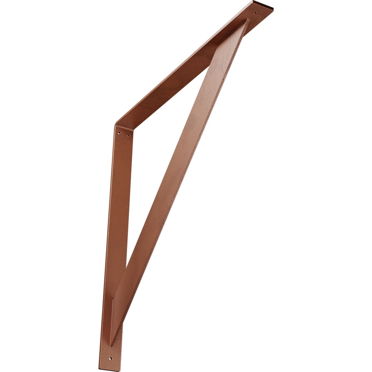 Urban Steel 24" Hammered Copper Finish Countertop Bracket Shelf