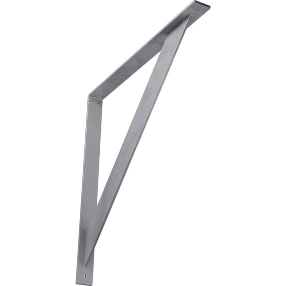 Ekena Millwork 2"W x 24"D x 24"H Traditional Steel Bracket, Hammered Light Blue